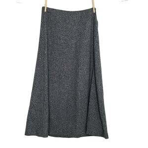 Lauren Ralph Lauren Lambswool Skirt Maxi Gray A-Line 10P 10 Petite